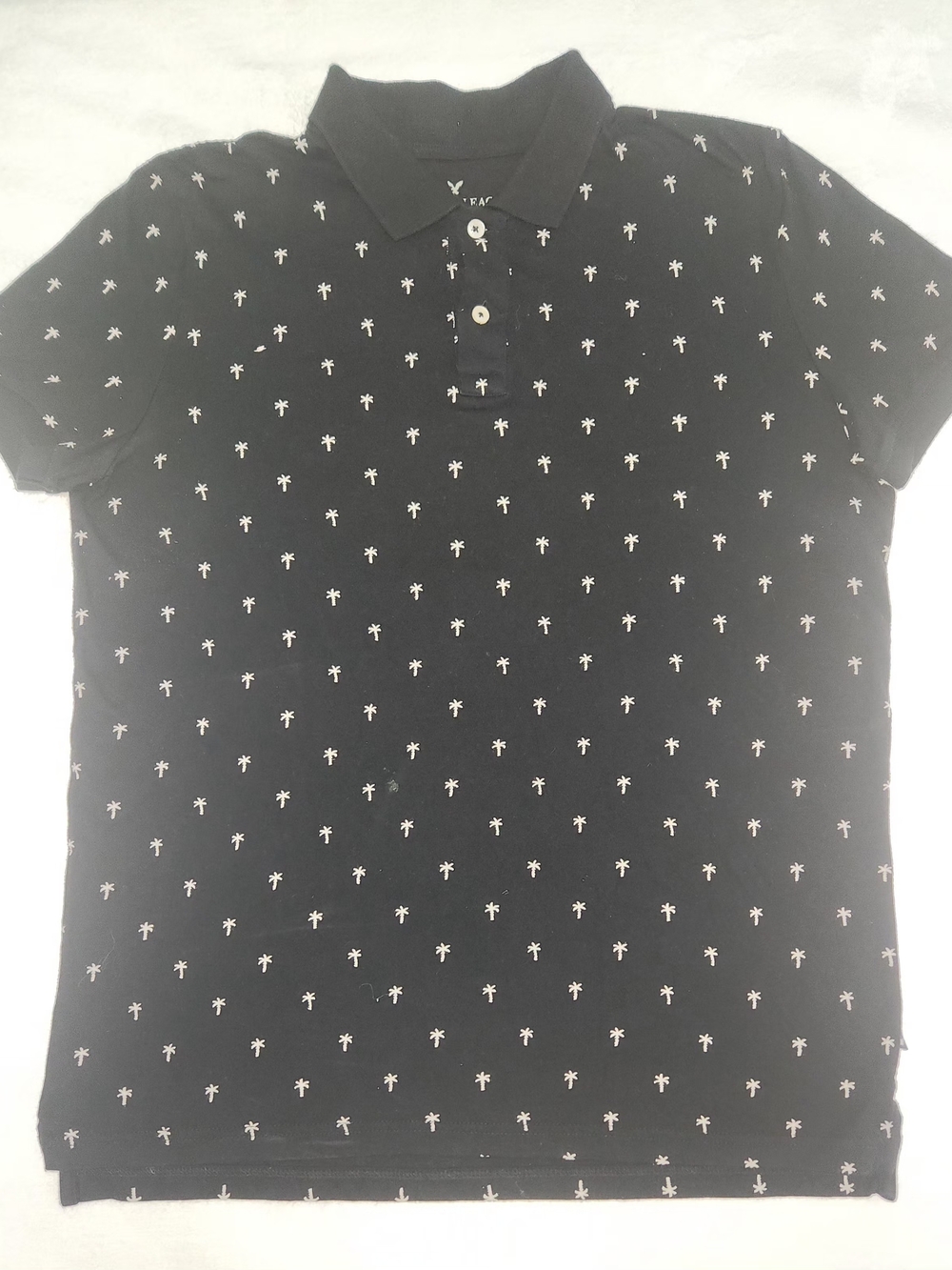 American Eagle Men's Printed Polo Shirts – Short-Sleeve, Slim-Fit, Button-Front.